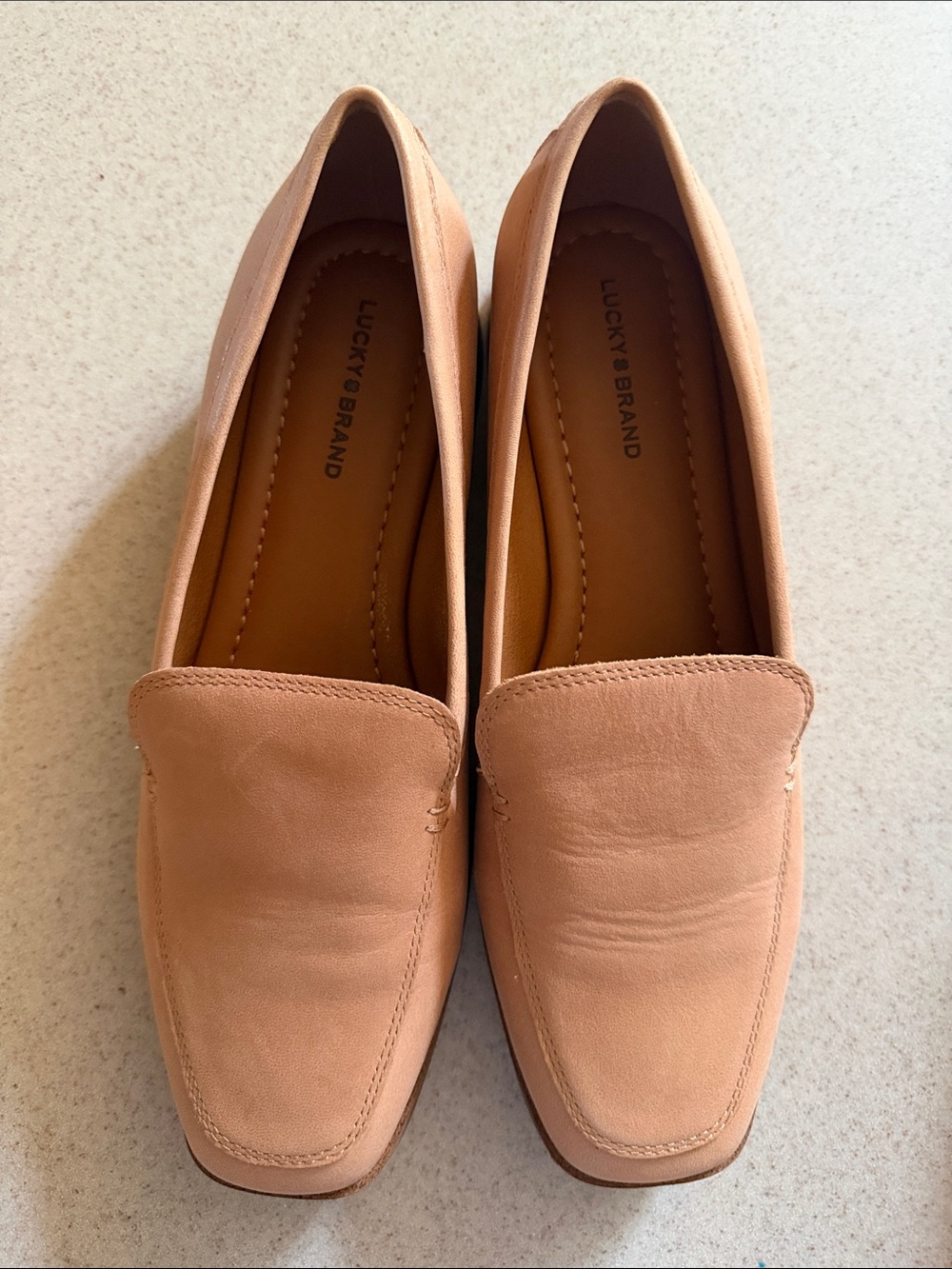 Lucky Brand Women's Blush/Tan Slip-On Loafers